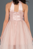 Front Short Back Long Powder Color Girl Dress ABO058
