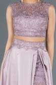 Long Lavender Satin Prom Gown ABU1286