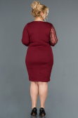 Short Burgundy Plus Size Evening Dress ABK810
