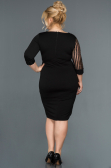 Short Black Plus Size Evening Dress ABK810
