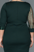 Short Emerald Green Plus Size Evening Dress ABK810