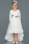 Long White Girl Dress ABU1277