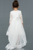 Long White Girl Dress ABU1277