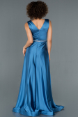 Long Indigo Satin Evening Dress ABU1175