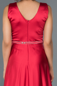 Long Red Satin Evening Dress ABU1175