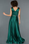 Long Emerald Green Satin Evening Dress ABU1175