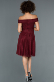 Short Burgundy Invitation Dress ABK827