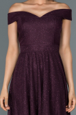 Short Plum Invitation Dress ABK827