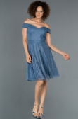 Short Indigo Invitation Dress ABK827