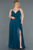 Long Oil Green Plus Size Evening Dress ABU1324