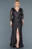 Anthracite Long Oversized Mermaid Evening Dress ABU1043