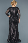 Anthracite Long Oversized Mermaid Evening Dress ABU1043
