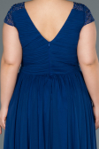 Long Sax Blue Plus Size Evening Dress ABU025