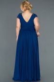 Long Sax Blue Plus Size Evening Dress ABU025