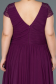 Long Purple Plus Size Evening Dress ABU025