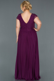 Long Purple Plus Size Evening Dress ABU025