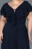 Long Navy Blue Plus Size Evening Dress ABU032