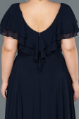 Long Navy Blue Plus Size Evening Dress ABU032