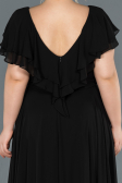 Long Black Plus Size Evening Dress ABU032