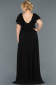 Long Black Plus Size Evening Dress ABU032