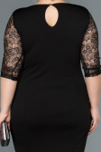 Short Black Oversized Evening Dress ABK150