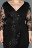 Short Black Oversized Evening Dress ABK833