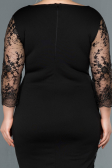 Short Black Oversized Evening Dress ABK833