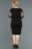Short Black Oversized Evening Dress ABK833