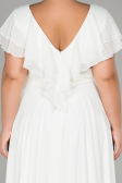 White Long Plus Size Evening Dress ABU032