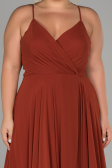 Light Brown Long Plus Size Evening Dress ABU1324