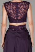 Purple Long Satin Prom Gown ABU1286