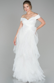 White Long Engagement Dress ABU1498
