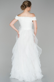 White Long Engagement Dress ABU1498
