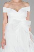 White Long Engagement Dress ABU1498