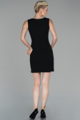 Short Black-White Evening Dress ABK058