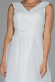Long White Engagement Dress ABU1525