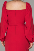 Midi Red Invitation Dress ABK916