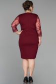 Short Burgundy Oversized Evening Dress ABK833
