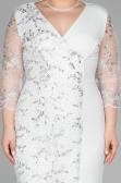 Short White Oversized Evening Dress ABK833