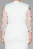 Short White Oversized Evening Dress ABK833