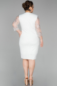 Short White Oversized Evening Dress ABK833