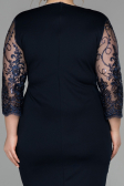 Short Navy Blue Oversized Evening Dress ABK833