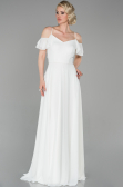 Long White Evening Dress ABU1600