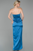 Long Indigo Satin Mermaid Prom Dress ABU1609