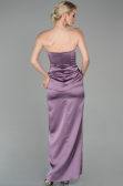 Long Lavender Satin Mermaid Prom Dress ABU1609
