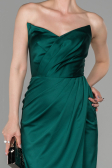 Long Emerald Green Satin Mermaid Prom Dress ABU1609