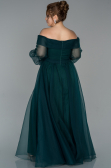 Long Emerald Green Oversized Evening Dress ABU1535