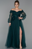 Long Emerald Green Oversized Evening Dress ABU1535
