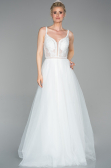 Long White Evening Dress ABU1636