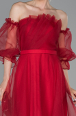 Midi Red Night Dress ABK971